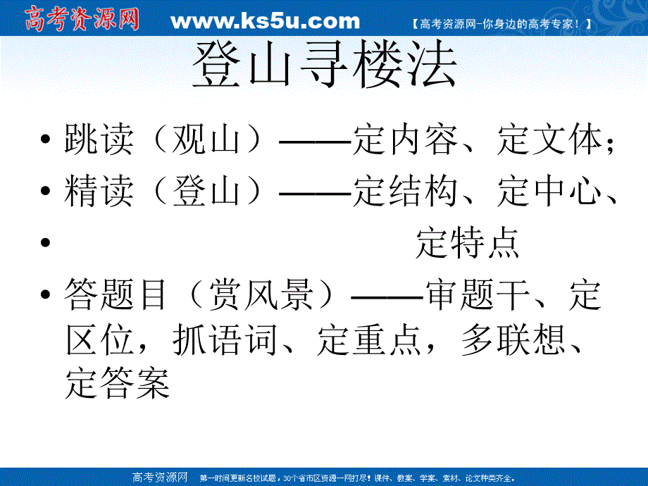 高考语文专题讲练：阅读题解读_第4页