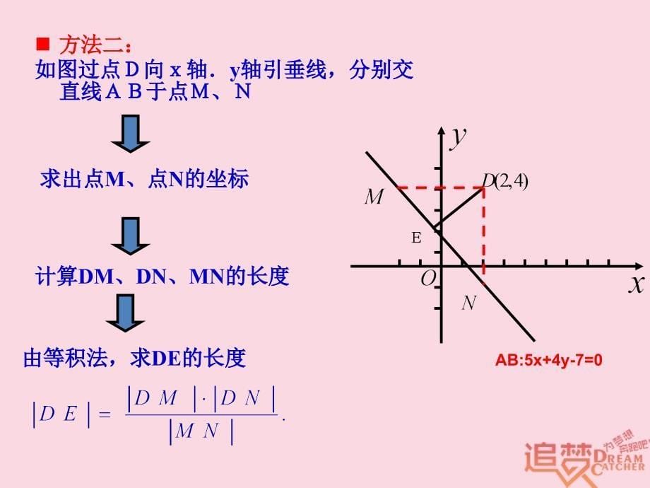 福建省泉州市高中数学 第三章 直线与方程 3.3 直线的交点坐标与距离公式 3.3.3 点到直线的距离课件 新人教A版必修2_第5页