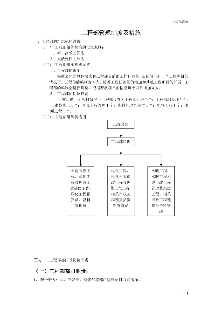 工程部管理制度及绩效考评.doc_第1页