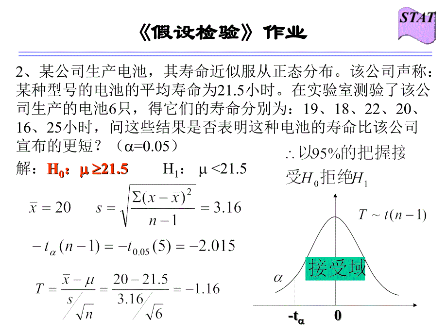 精品假设检验作业及答案可编辑_第2页