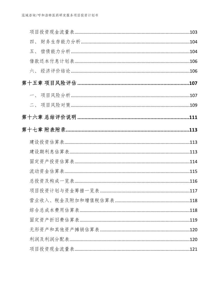 赤峰医药研发服务项目投资计划书_第5页
