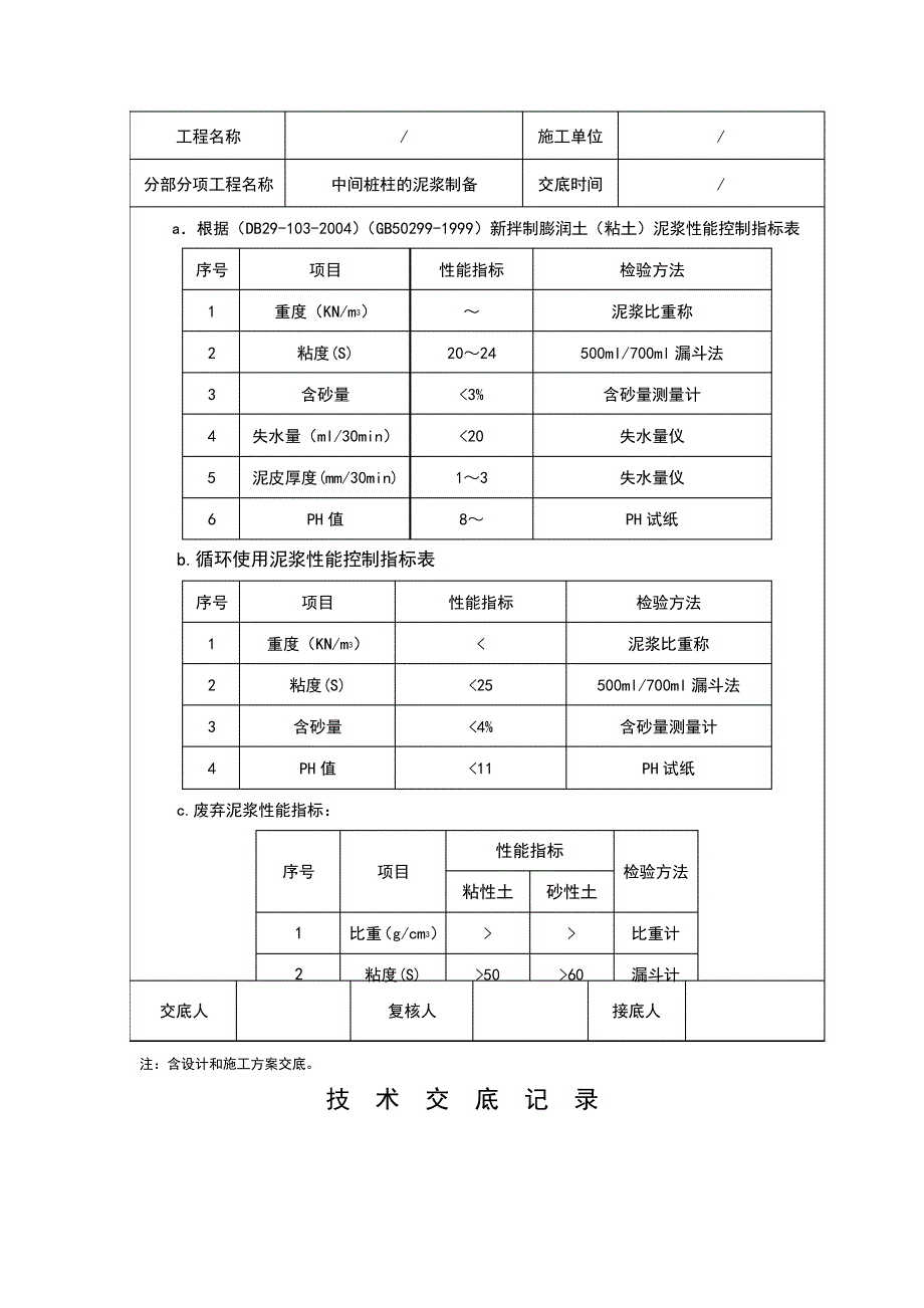 泥浆制备技术交底_第2页