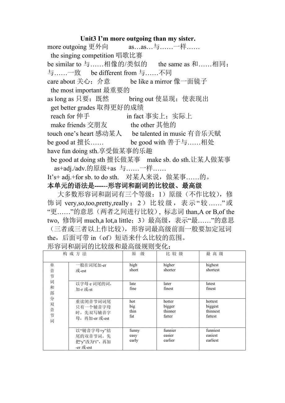 2013版人教版八年级英语上册各单元短语句12_第1页