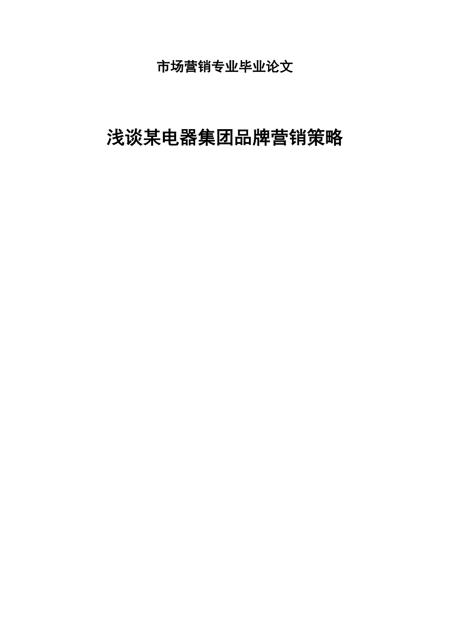 市场营销专业毕业论文品牌营销策略_第1页