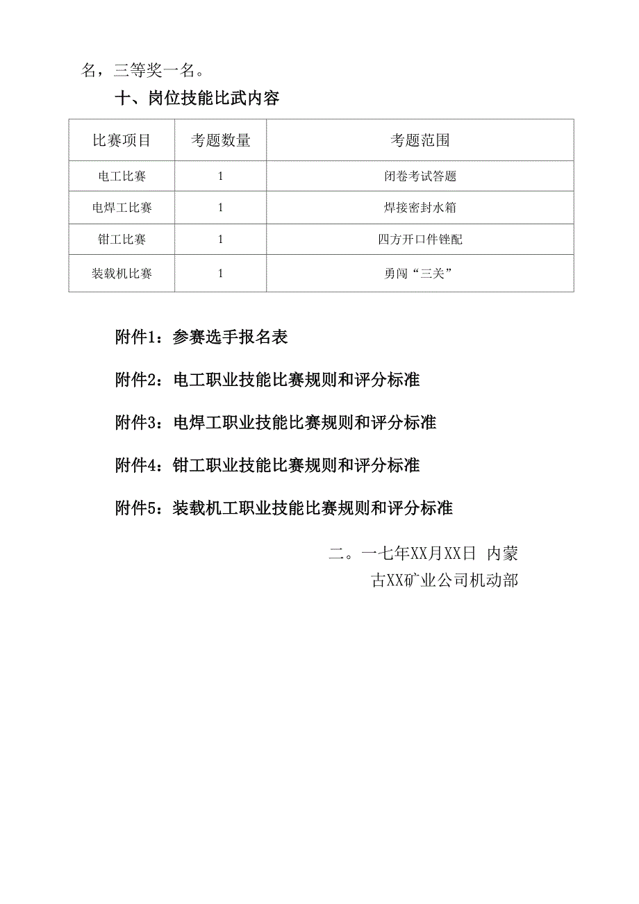 职工岗位技能比武大赛方案_第4页