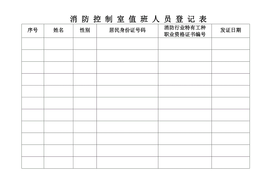 台账六(消防控制室值班记录)_第3页