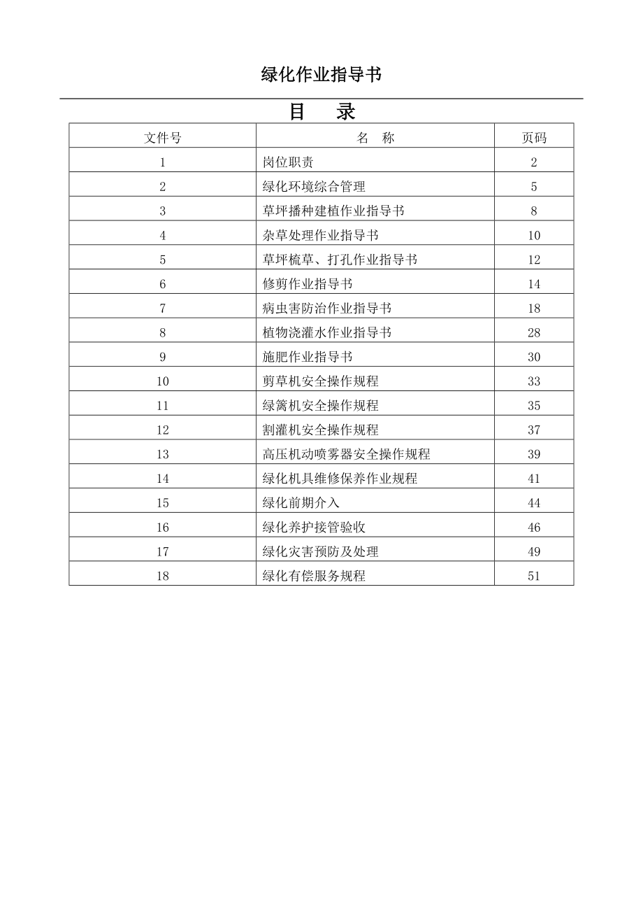 绿化养护作业指导书_第1页