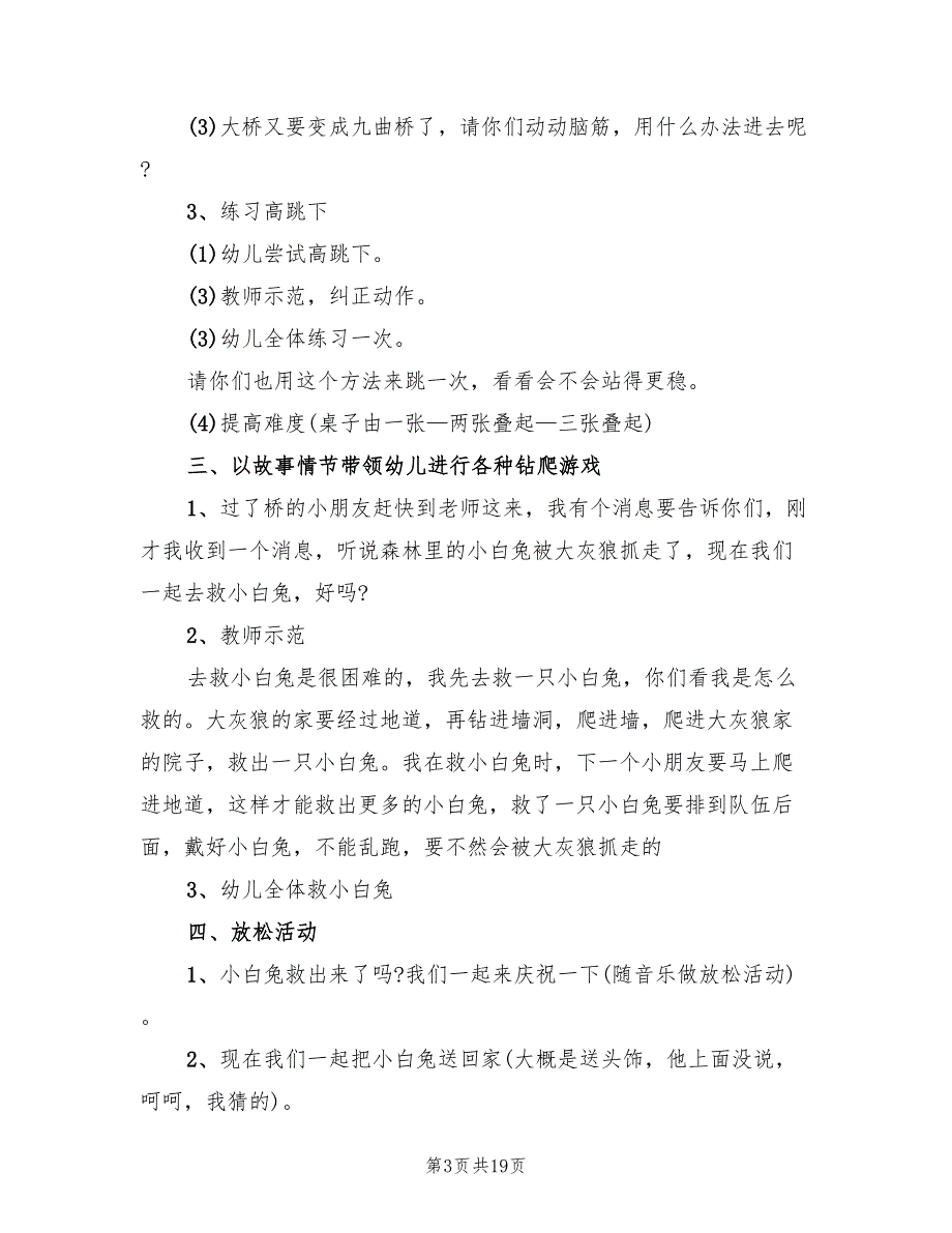 2022年幼儿园体育活动方案策划方案_第3页