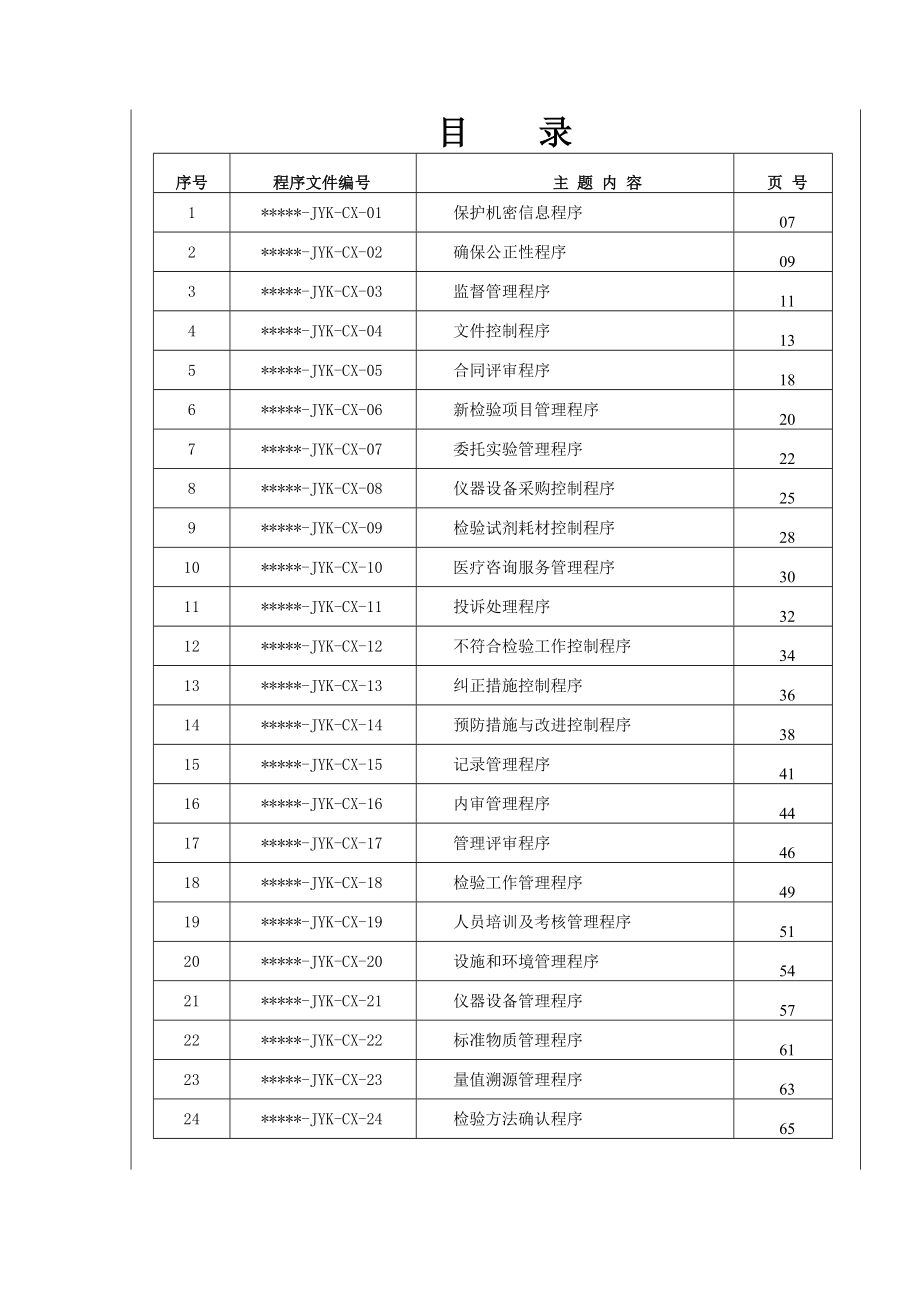 医院检验科全套程序文件_第3页