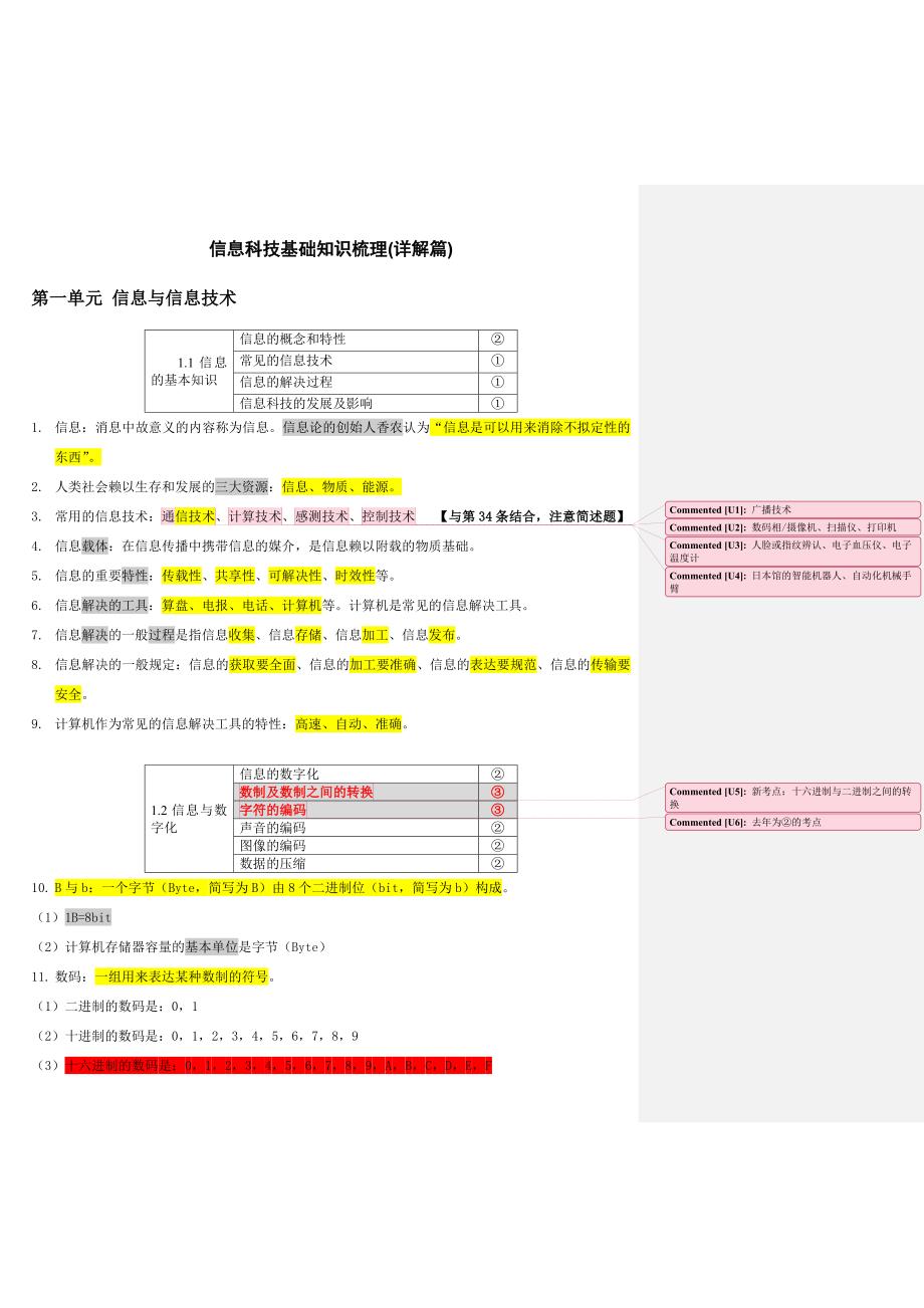 2023年上海高一信息科技会考总复习知识点详解.doc_第1页