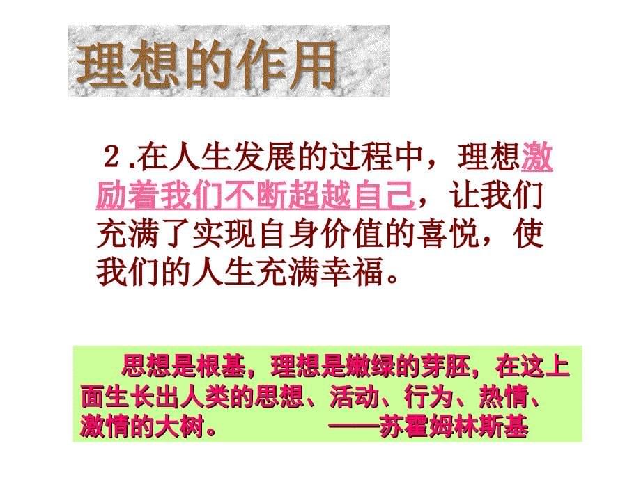 第十课第一框《正确对待理想与现实》课件_第5页