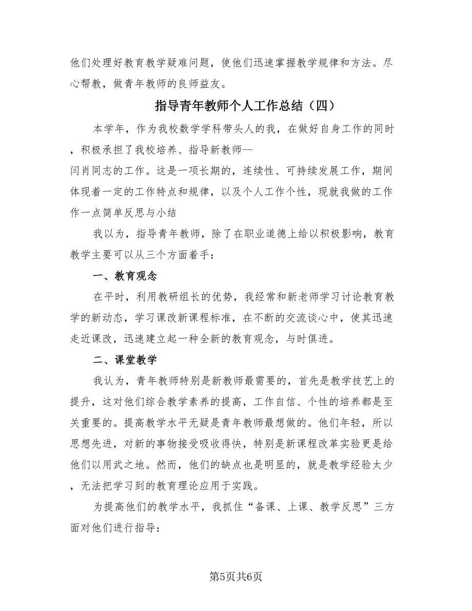 指导青年教师个人工作总结（4篇）.doc_第5页