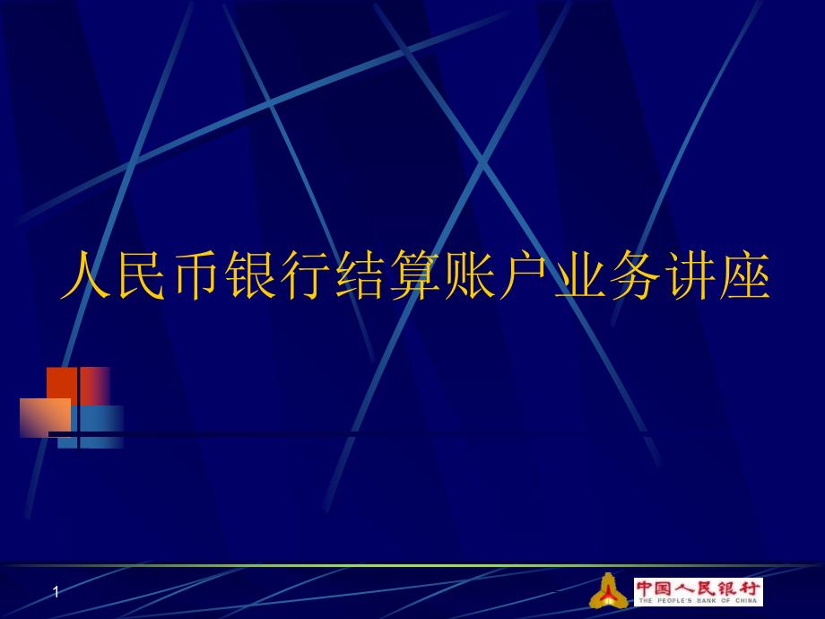 人民币银行结算账户业务讲座_第1页