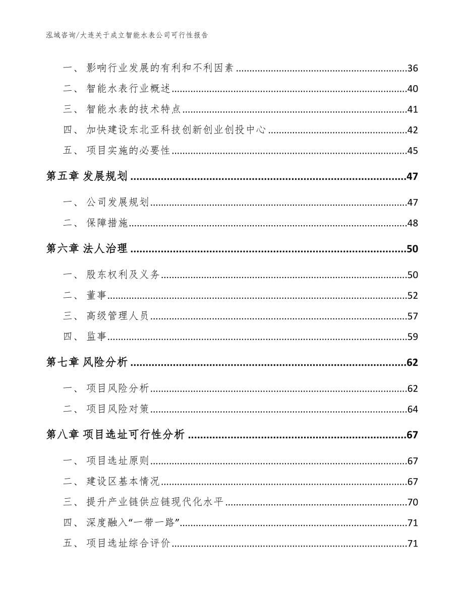 大连关于成立智能水表公司可行性报告（模板参考）_第5页