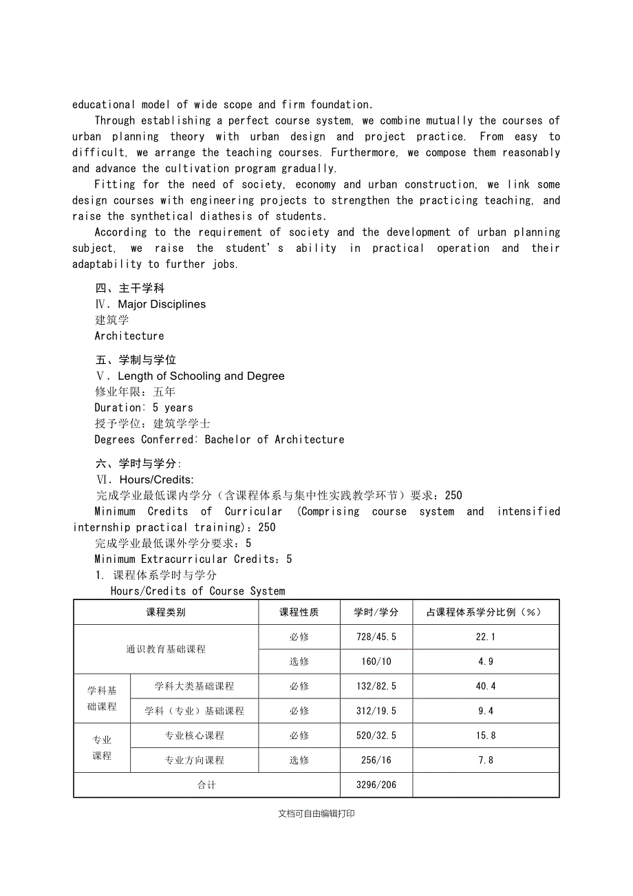 华科建筑学专业本科培养计划_第2页