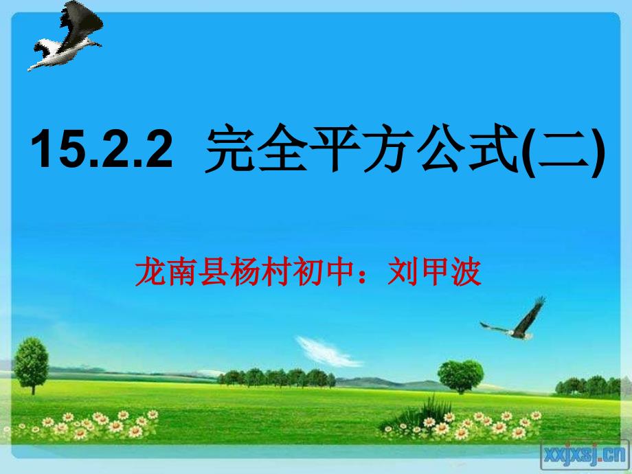 [名校联盟]江西省赣县第二中学七年级数学下册教学课件：完全平方公式_第1页