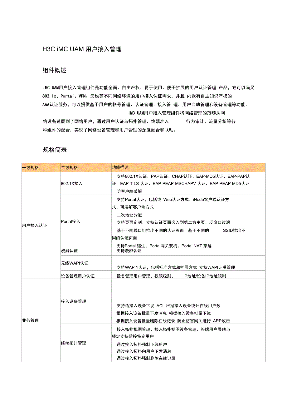 222H3CiMCUAM用户接入管理_第1页