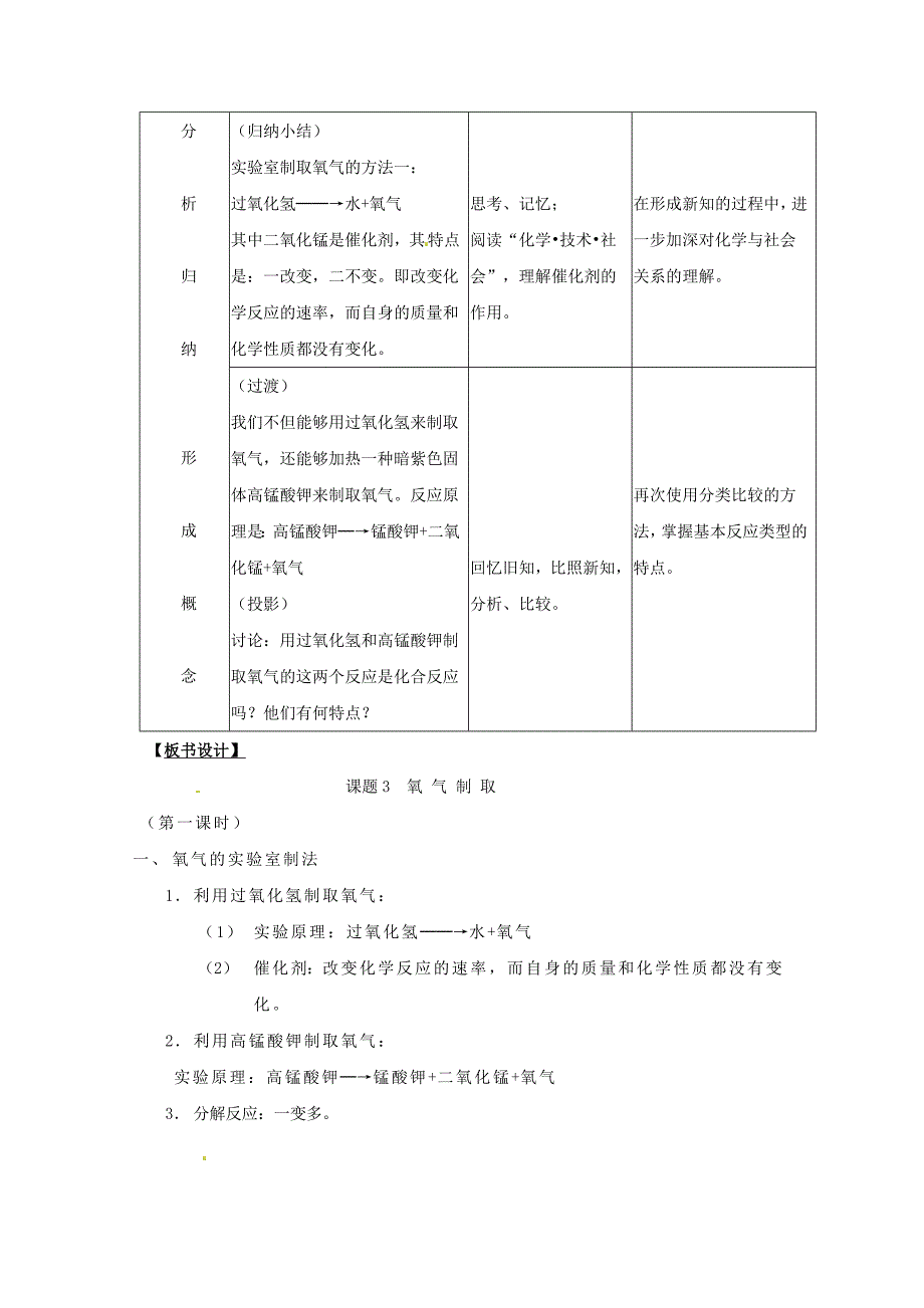 九年级化学上册_2_3《制取氧气》教案_人教新课标版_第4页