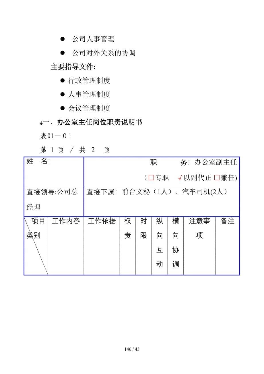 口岸公司现阶段岗位职责说明书_第5页