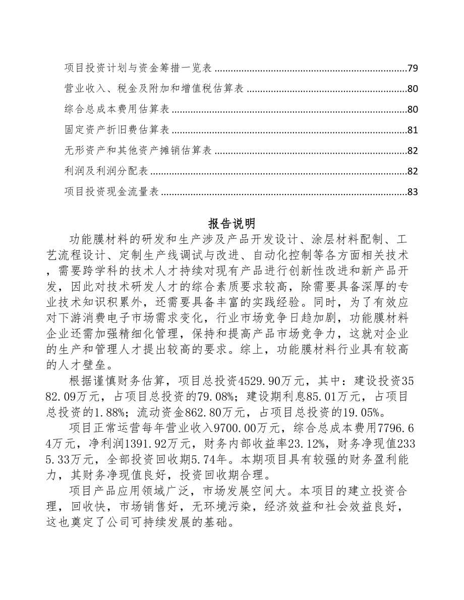 吉林省功能膜材料项目可行性研究报告(DOC 58页)_第5页