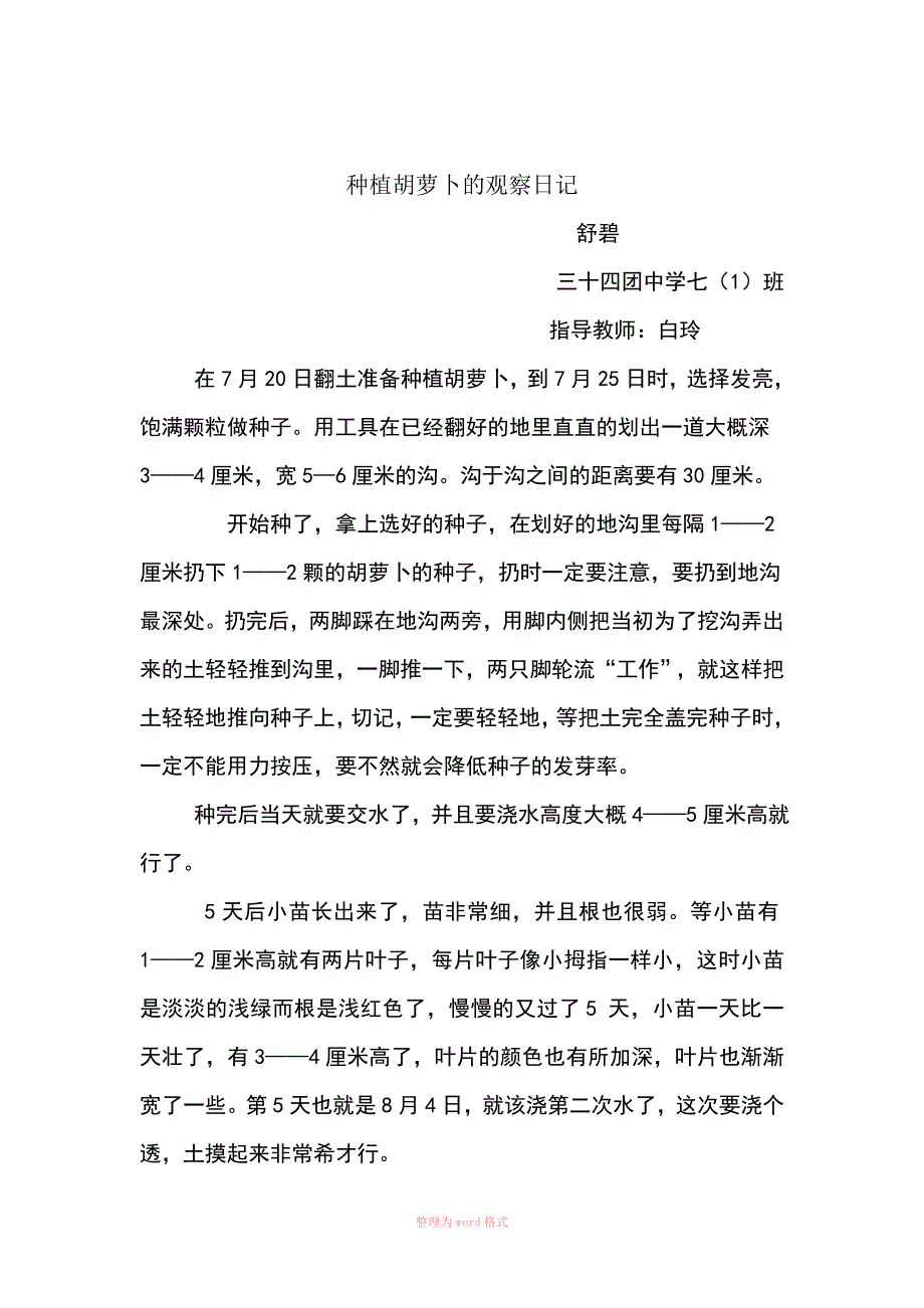 胡萝卜的观察日记_第1页