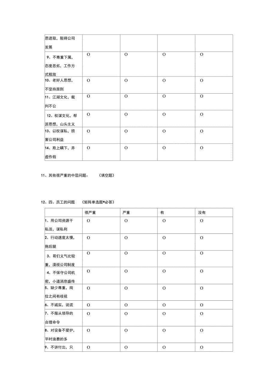 企业管理问题调研问卷_第5页