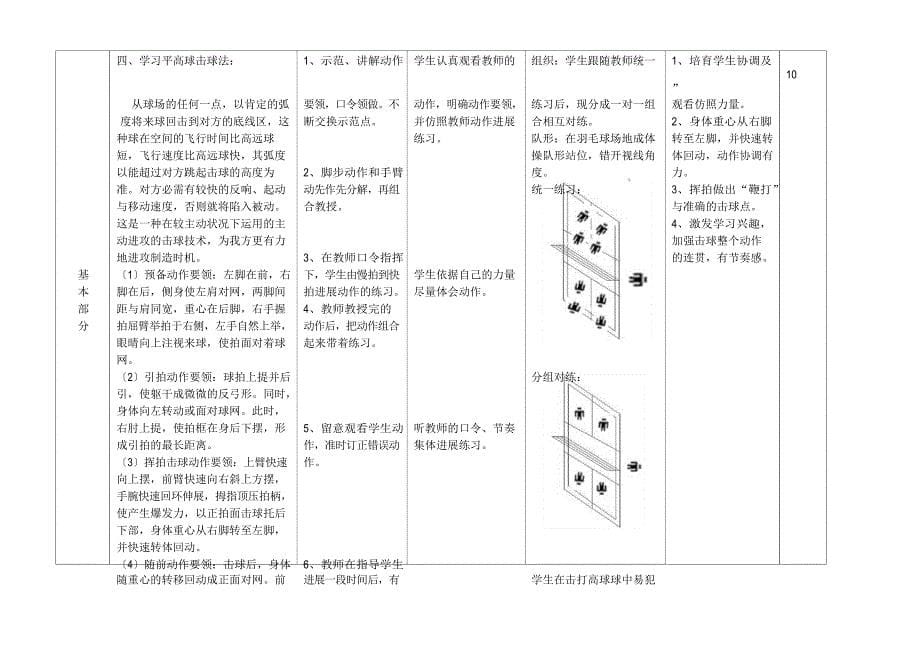 体育课羽毛球教案.doc_第5页