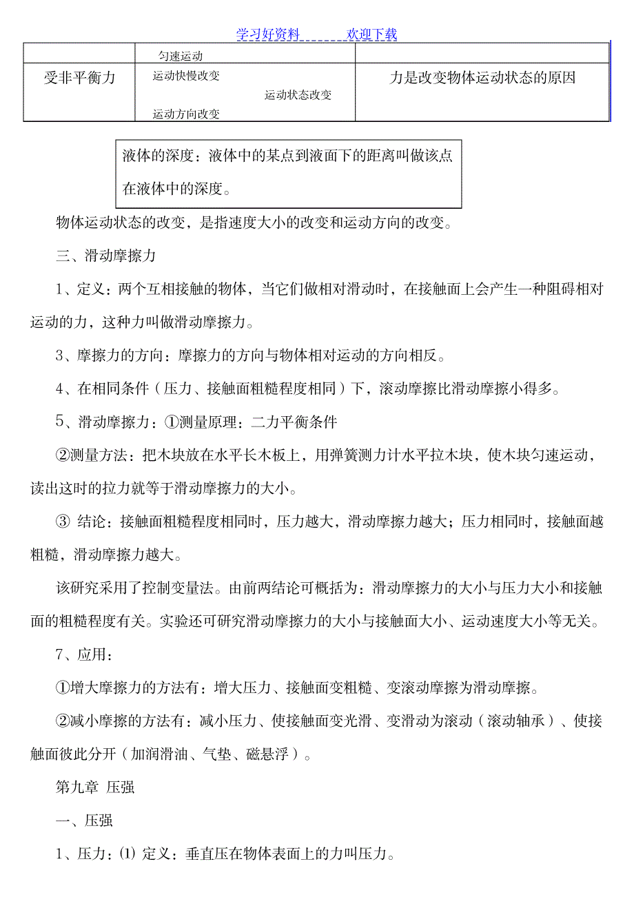 八年级下物理知识点1_中学教育-中考_第4页