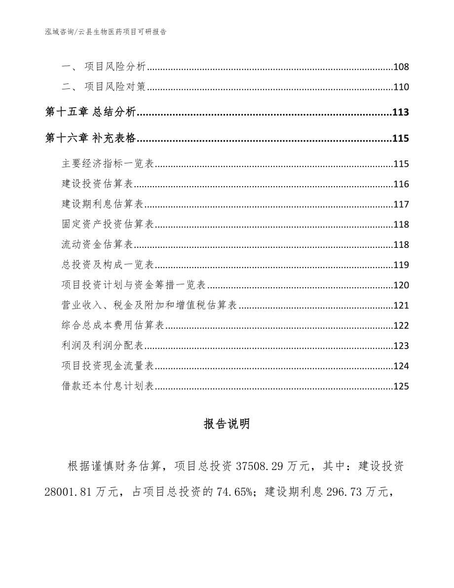 云县生物医药项目可研报告参考模板_第5页