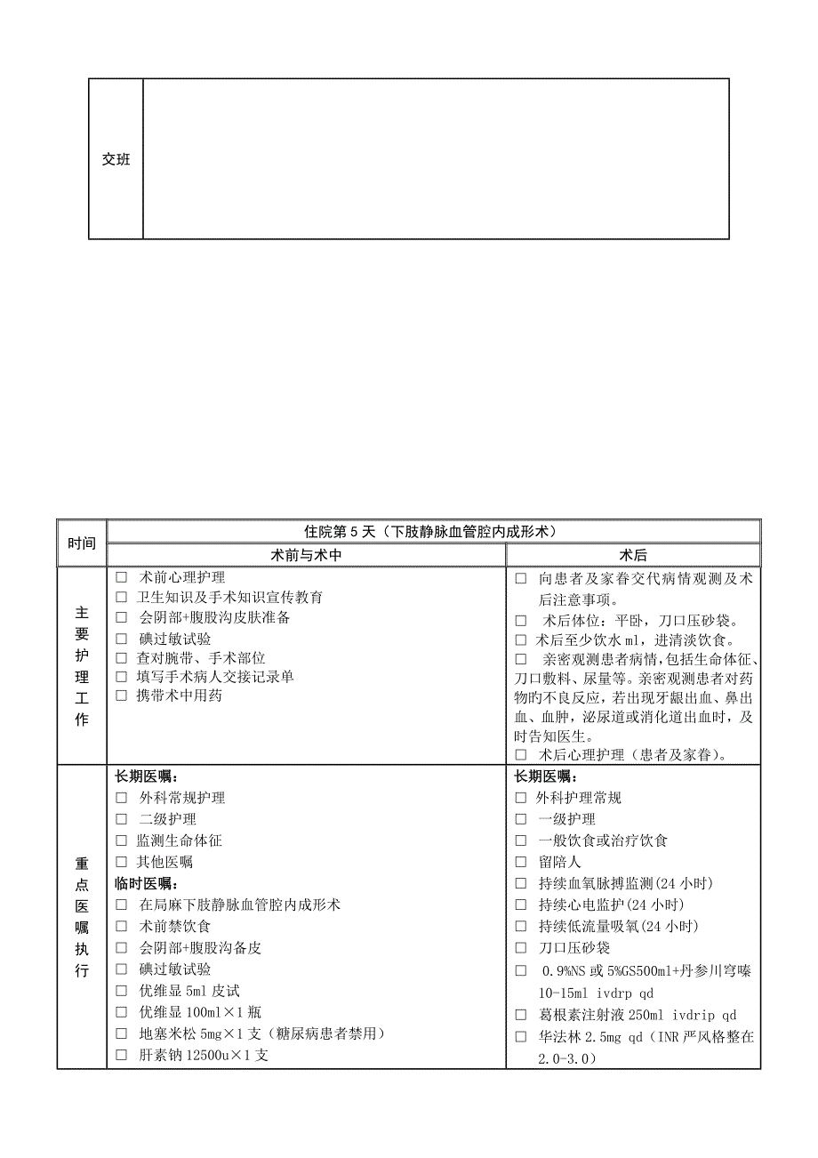 2023年下肢静脉功能不全手术版的临床路径护理版题库_第4页