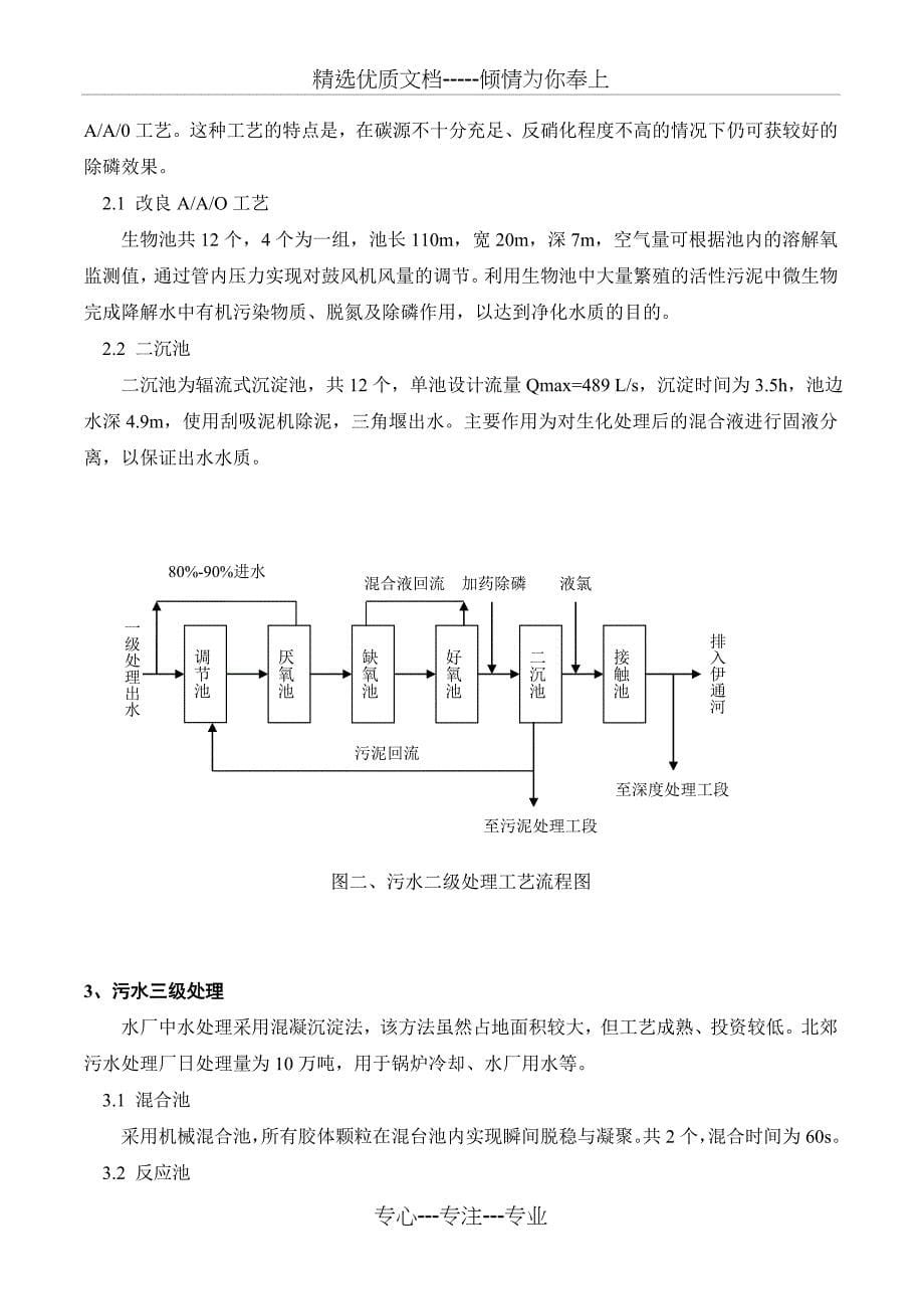 长春市北郊污水处理厂、污泥处理厂实习总结报告(共9页)_第5页