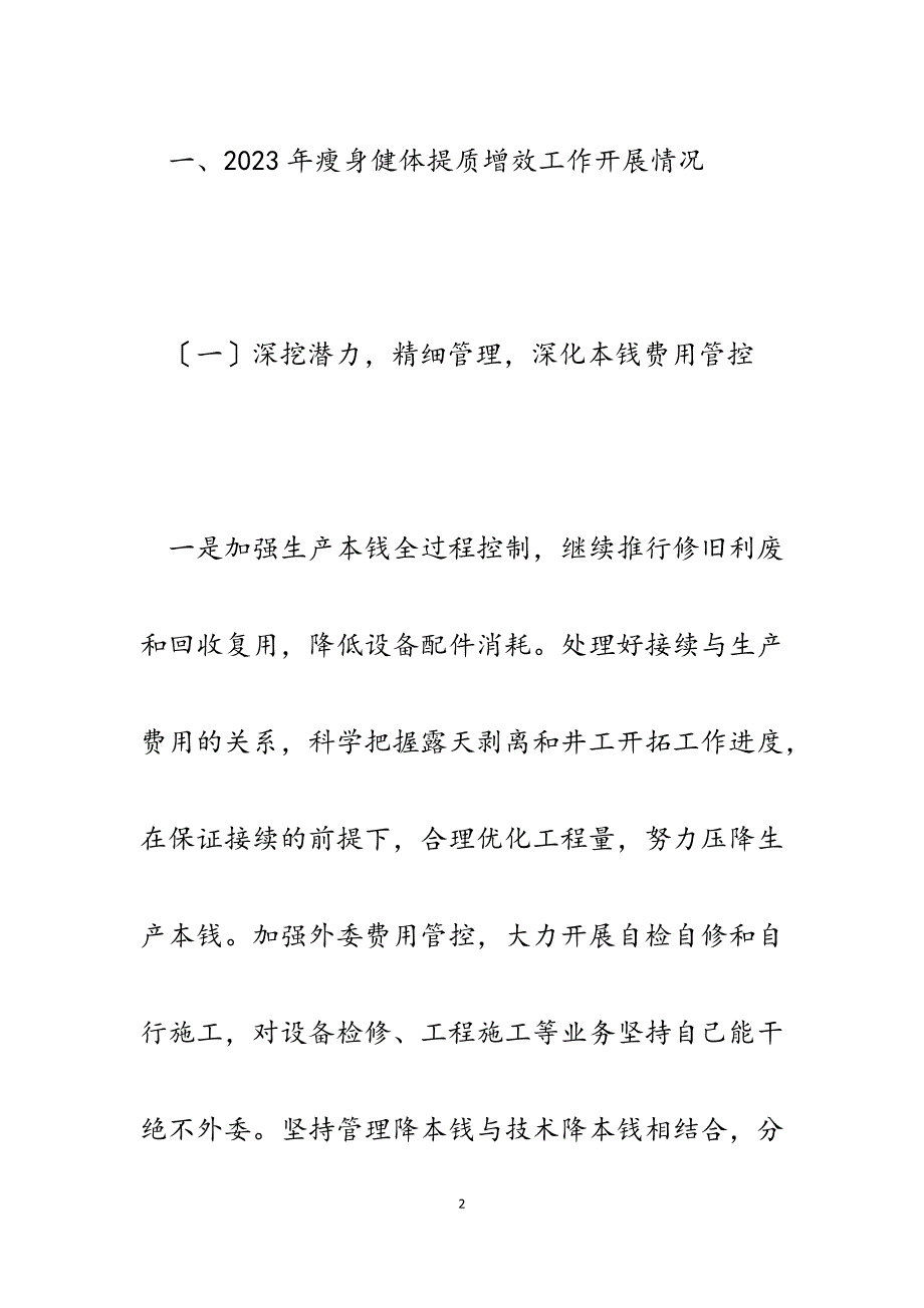 公司2023年提质增效工作总结及2023年工作计划.docx_第2页