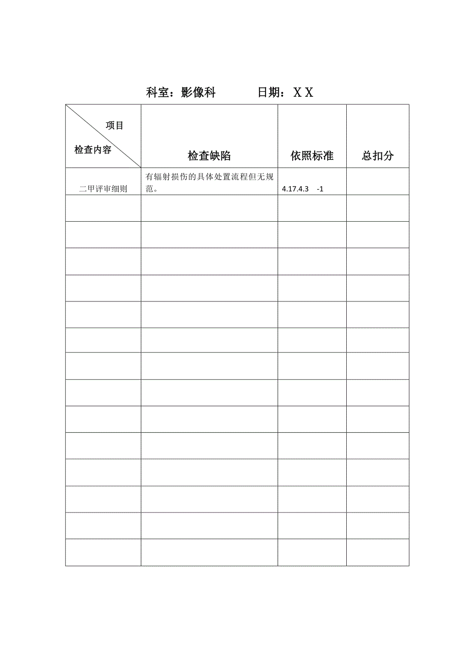 医院等级评审自查反馈表_第2页