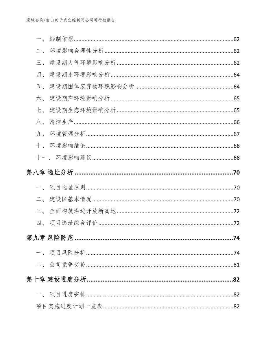 白山关于成立控制阀公司可行性报告（模板范本）_第5页