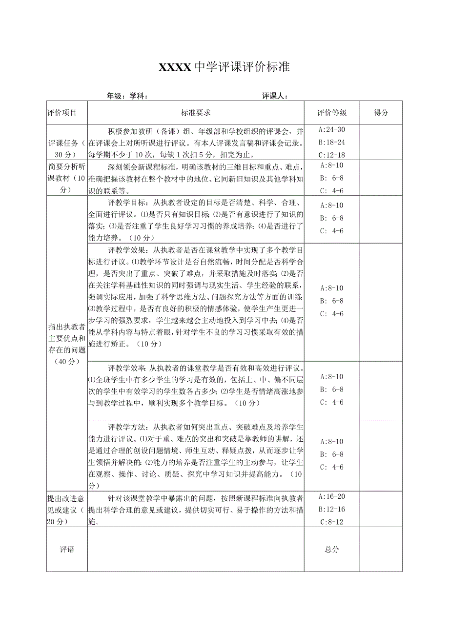 中学评课评价标准_第1页