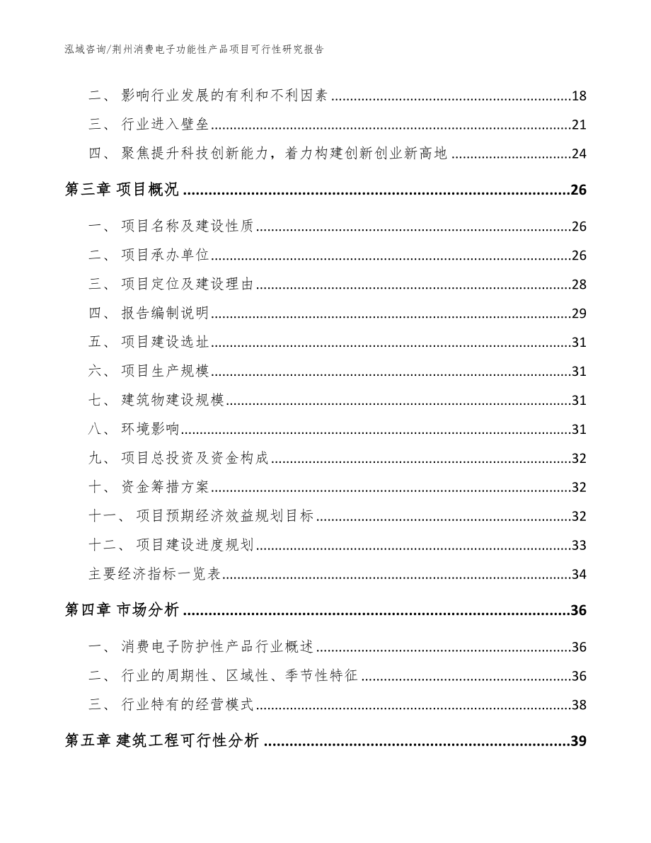 荆州消费电子功能性产品项目可行性研究报告_范文_第3页