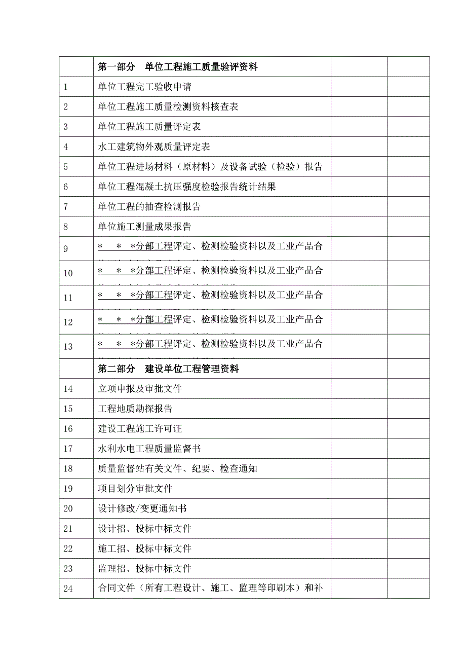 工程竣工资料目录_第2页