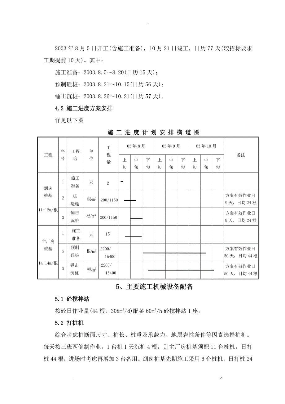 预制桩工程施工组织方案及对策_第5页