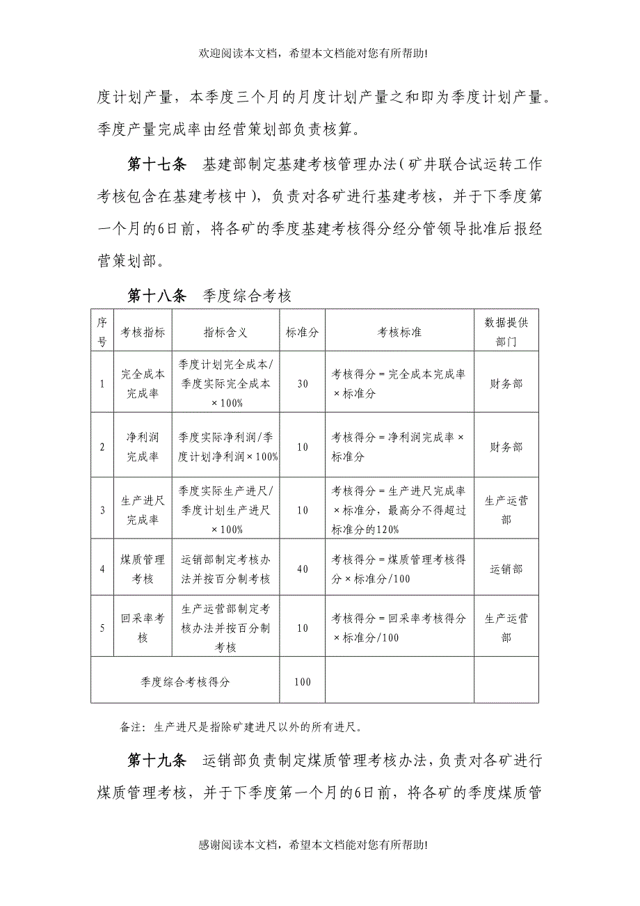 矿级领导季度绩效和年度绩效考核管理办法_第4页