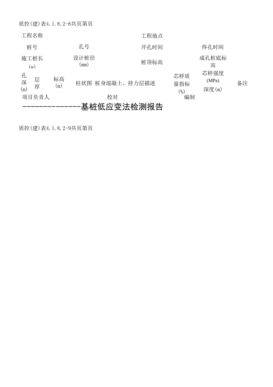 钻芯法检测芯样编录表_第3页