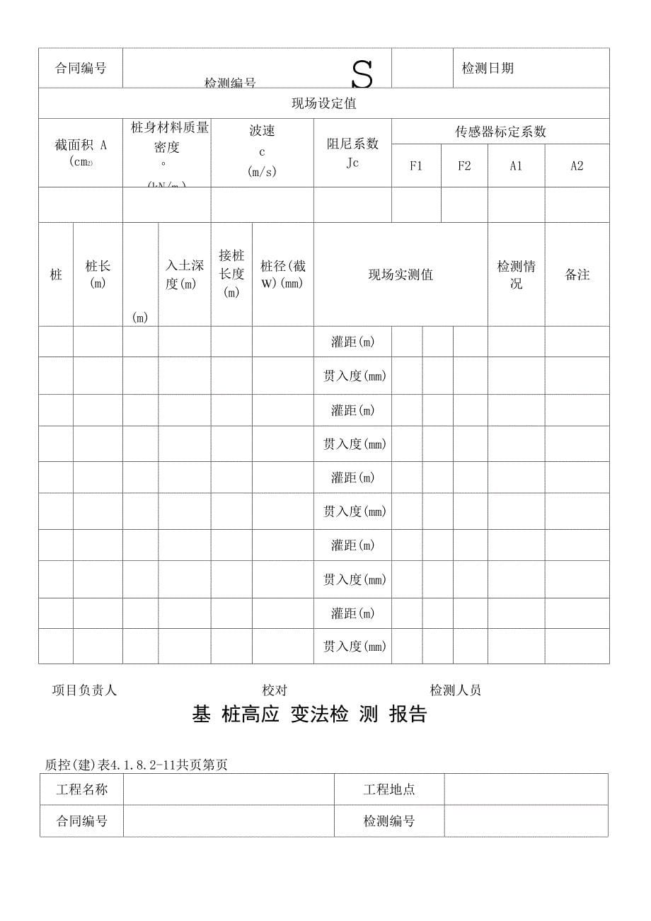 钻芯法检测芯样编录表_第5页