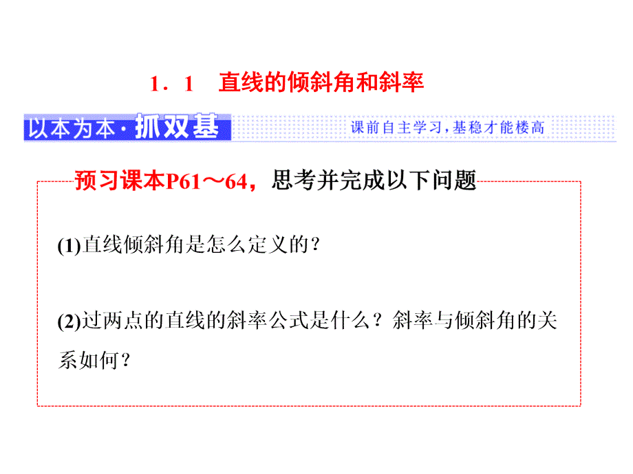 高中数学北师大必修2课件：第二章 167;1 1．1　直线的倾斜角和斜率_第3页