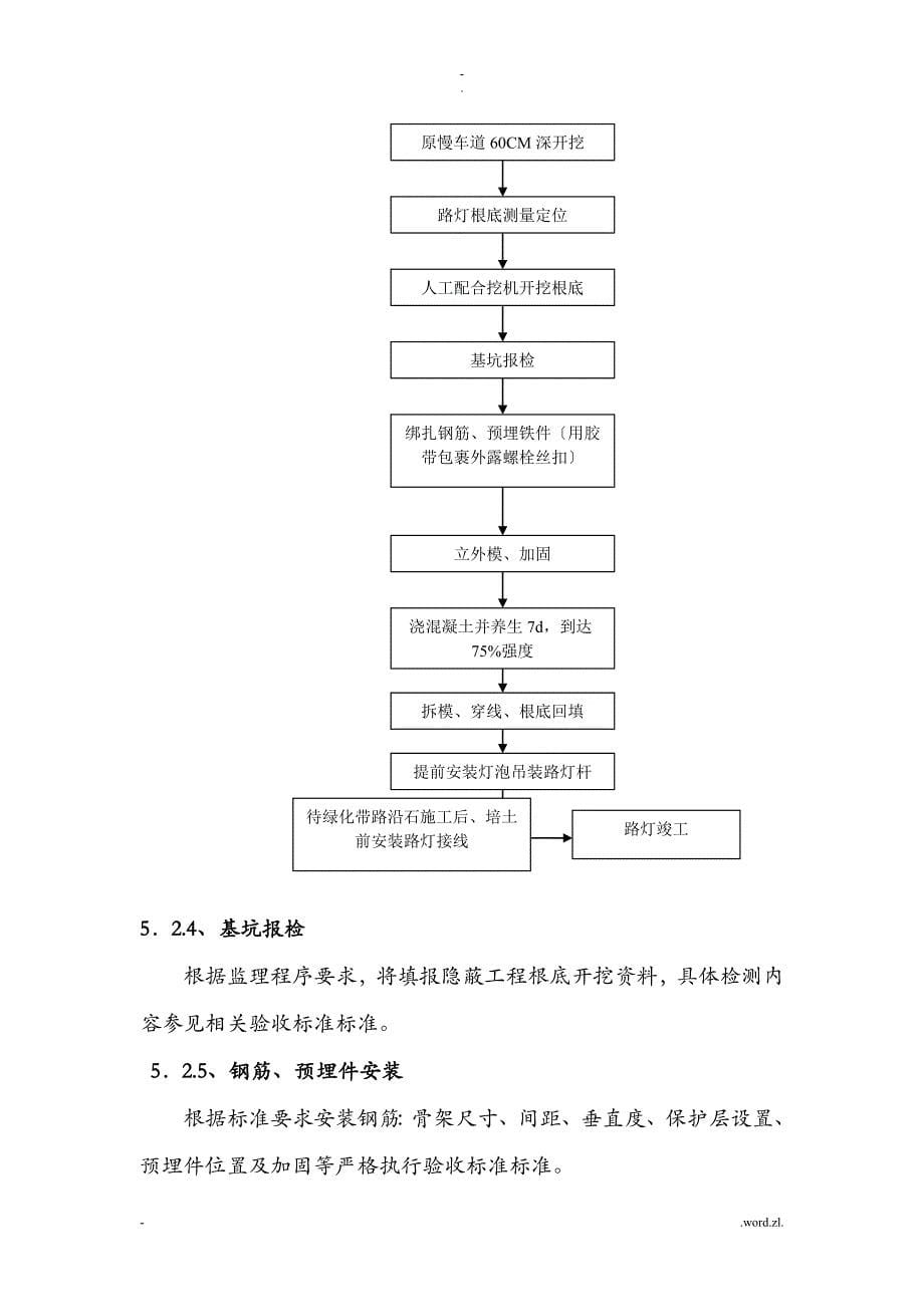 道路路灯工程施工组织设计_第5页