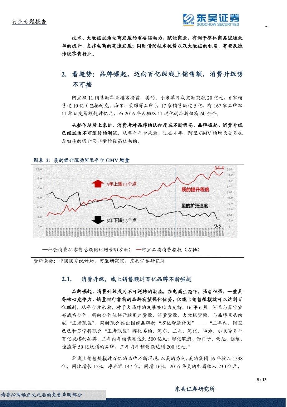 零售行业专题报告：从双11数据看电商趋势线上百亿级品牌崛起阿里持续推进新零售布局未来已来(13页)_第5页