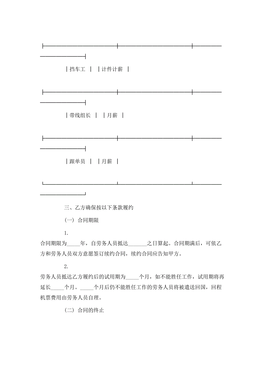 最新外派劳务合同书_第2页