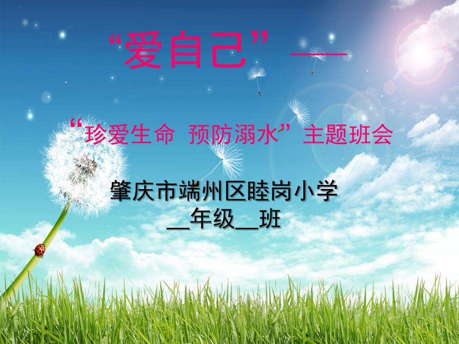 珍爱生命-预防溺水-主题班会课件.ppt_第1页