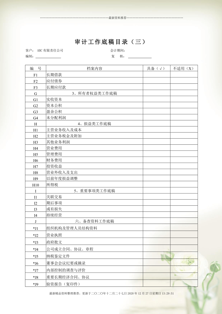 审计工作底稿(模板2)(document78页)_第4页