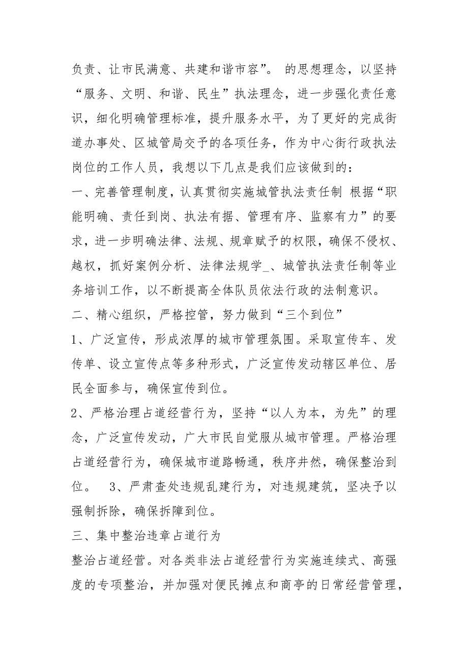 城管文明城复审表态发言稿（共4篇）_第5页