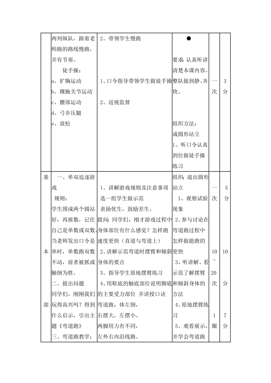 弯道跑教学设计_第3页