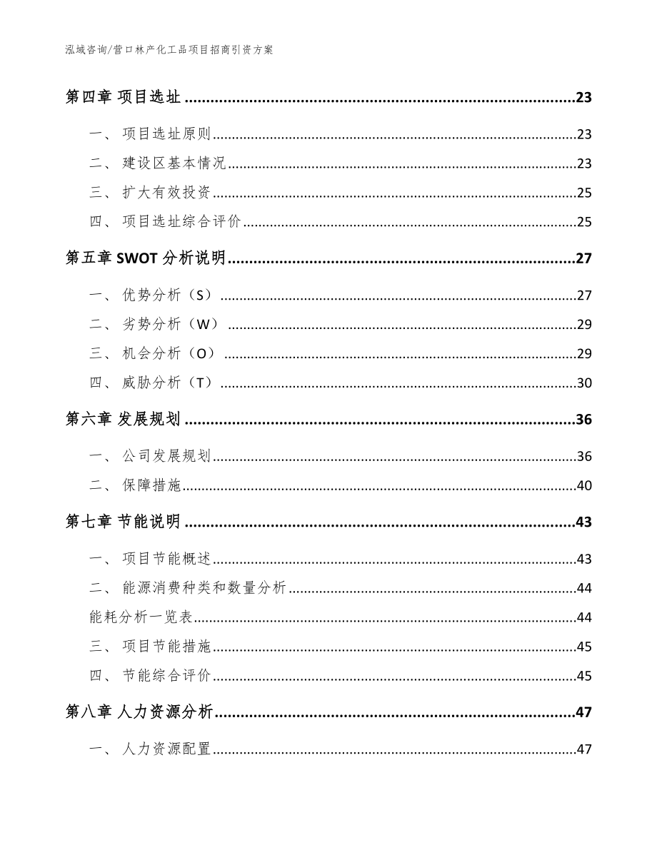 营口林产化工品项目招商引资方案（范文参考）_第3页